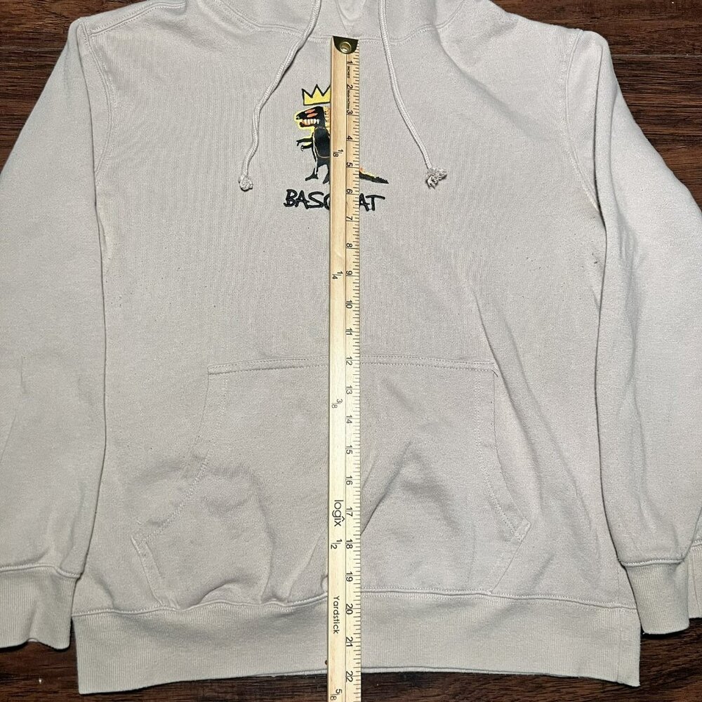 Jean-Michel Basquiat Long Sleeve Hoodie Dinosaur T-Rex Men’s Size Medium - Picture 5 of 8